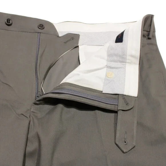 Zanella NWT Chinos / Casual Pants Size 42 US Parker In Solid Gray Cotton Blend
